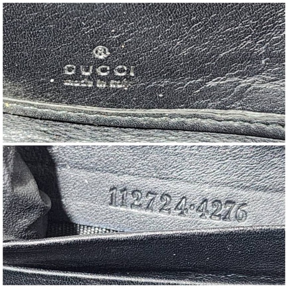 Authentic GUCCI Leather Guccissima Long Zippy Wallet Black - Picture 10 of 11